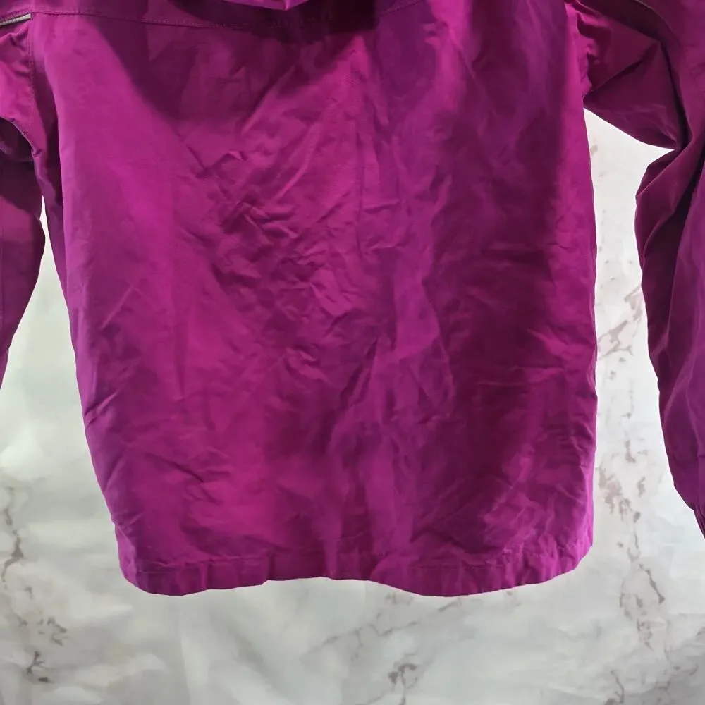 Marmot Jacket Girls Medium 10 12 Pink Green Youth Rain Coat Shell Waterproof